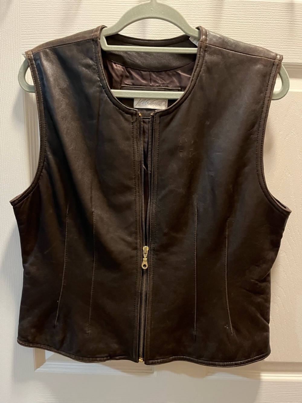 Lord & Taylor Dark Brown Leather Vest